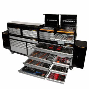 GEARWRENCH 990 piece Combination Tool Kit + 4x 26“ Tool Chest & 2x 53“ Tool Trolley & 2x side cabinets
