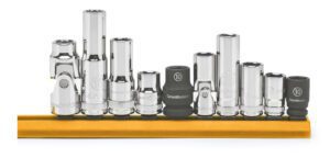 GEARWRENCH Socket Set 1/4“ & 3/8“ Drive 6pt Rail MET 10mm