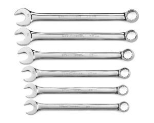 GEARWRENCH 6 Pc. Metric 12 Point Long Pattern Combination Wrench Set