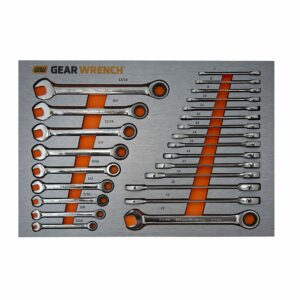 GEARWRENCH 24Pcÿ METRIC/SAE Ratcheting Wrench Set in EVA Tray