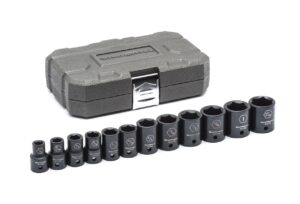 GEARWRENCH 12Pc 1/2“ Drive 6 Point Standard Impact SAE Socket Set