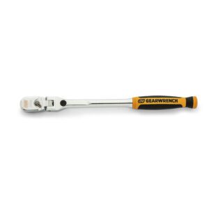 GEARWRENCH 1/4 inch Drive 120XP Dual Material Handle Locking Flex Head Ratchet 9“