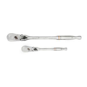 GEARWRENCH 2 Piece 1/4“ & 3/8“ Drive 90-Tooth Locking Flex Head Teardrop Ratchet Set