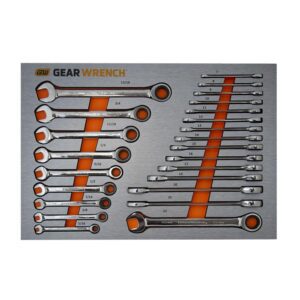 GEARWRENCH 24 Pc. Ratcheting Wrench Metric & SAE Set in EVA Tray