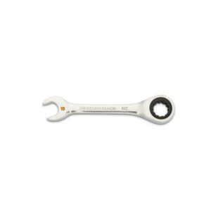 GEARWRENCH 10mm 90-Tooth 12 Point Stubby Combination Ratcheting Wrench