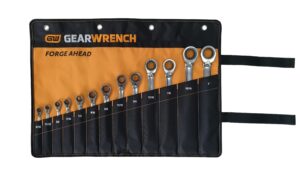 GEARWRENCH 13Pc Reversible Ratcheting Wrench Set SAE Roll
